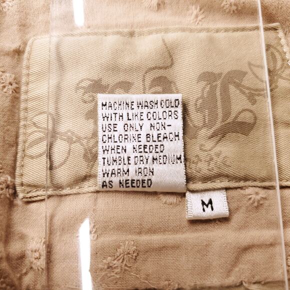 LAL Live A Little Button Front Jacket Women's M Beige Pockets Casual Lightweight - Picture 10 of 10